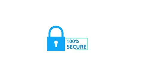 Animated security icon, lock icon Video stock 257845186