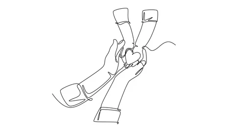 Animated self drawing of continuous line... | Stock Video | Pond5