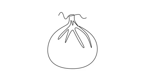 Animated self drawing of continuous line draw whole healthy sweet organic f.. Stock Footage 277442392