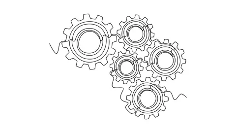 Cogs Line Drawing Stock Videos – Royalty-Free HD & 4K Videos | Pond5