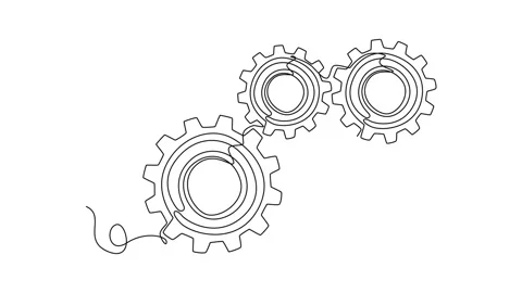Cogs Line Drawing Stock Videos – Royalty-Free HD & 4K Videos | Pond5