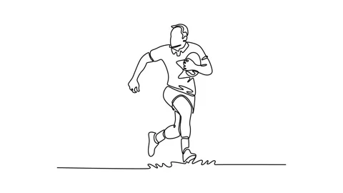 Animated self drawing of continuous line... | Stock Video | Pond5