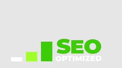 Animated SEO Optimized Text with Growing Bar Graph Видео 331565779