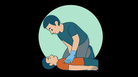 Animated Sequence of Chest Compressions ... | Stock Video | Pond5