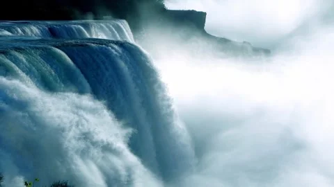 An animated sequence in the heart of Niagara Falls in Canada 4K Stock Footage 261853238