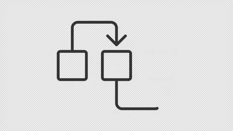 Animated sequence line icon Stock Footage 335745694