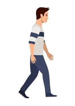 Animated sequence of a man walking forward 스톡 일러스트
