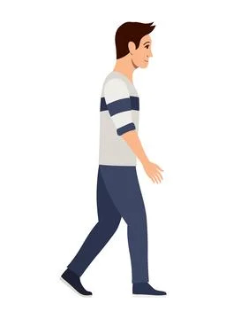 Animated sequence of a man walking forward Ilustración de archivo