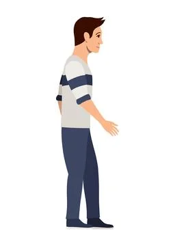 Animated sequence of a man walking forward Stock Illustration