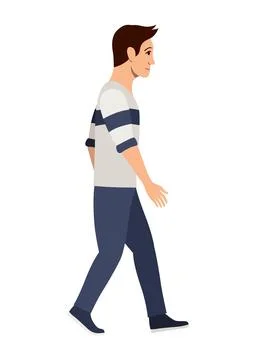 Animated sequence of a man walking forward 스톡 일러스트