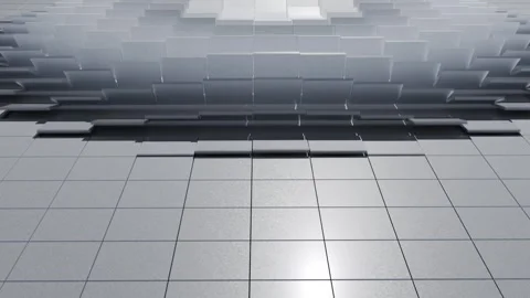 Animated Sequence of Rotating Floor Tiles. 3D rendering Stock Footage 288981696