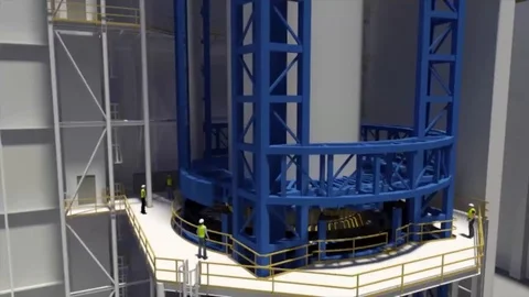 Animated sequence shows how rockets are built and tested at Michoud Assembly Stock Footage 123365919