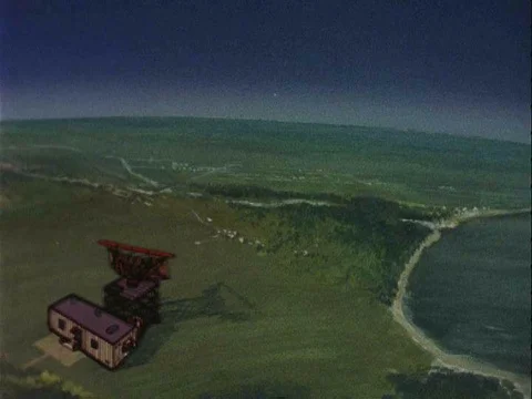 Animated sequences help show how radar is used in air traffic control in 1958. Stock Footage 75282845