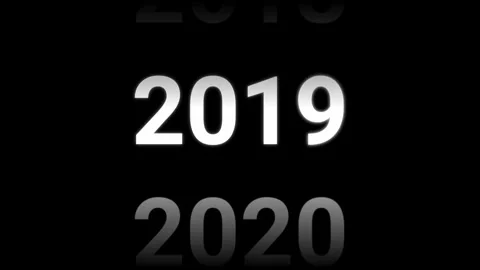 Animated sequential years from 2010 to 2029 visual timeline on dark background. Stock Footage 344930788