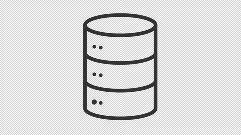 Animated server database line icon Stock Footage 241773836
