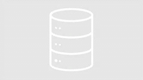 Animated server database white icon Stock Footage 242483550