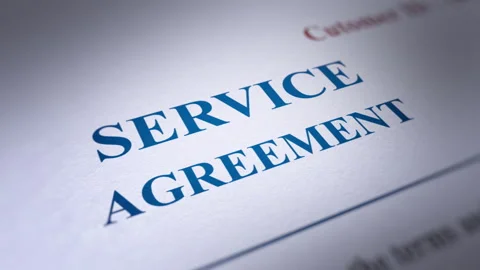 Animated Service Agreement Stock Footage 247637622