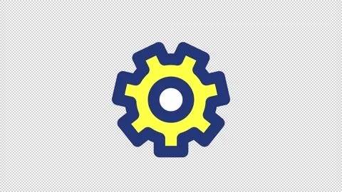 Animated setting gear color ui icon | Stock Video | Pond5