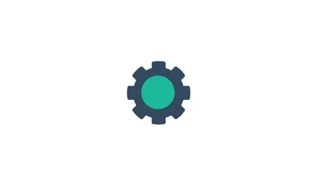 Animated Setup Gear Icon with Smooth Motion Stock Footage 311815098