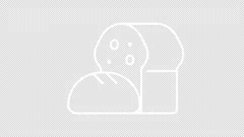 Animated shaking bread slice white line icon Stock Footage 307990167