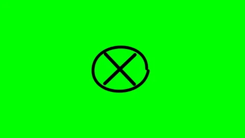 Animated Shape Black Ring Cross Green Screen Motion Overlay 動画素材 347447230