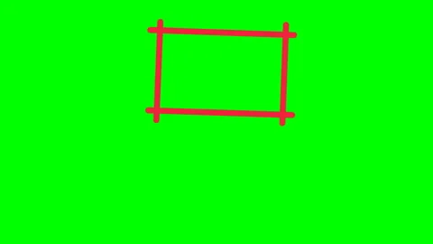 Animated Shape Red Grid Box Green Screen Motion Overlay Stock-Footage 347447942