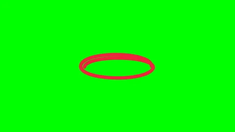 Animated Shape Red Oval Frame Green Screen Motion Overlay Stock-Footage 347447966