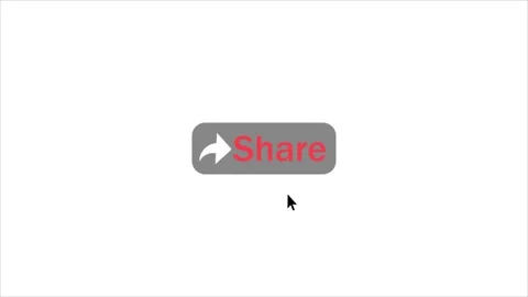 Animated share button on white background,Click on share button. Stock Footage 310595567