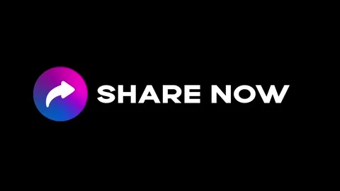 Animated 'Share Now' Lower Third Stock Footage 321446234