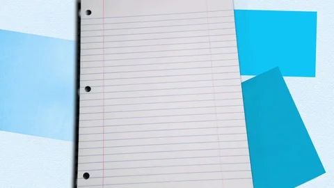 Animated sheet of writing paper motion b... | Stock Video | Pond5