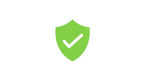 Animated Shield with check mark icon Stock Footage 306638750