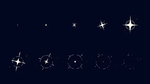 Animated shine effect, animation of blast fx game Stock Illustration