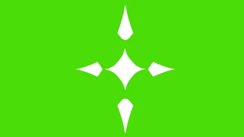 Animated Shining Star and Sparkle Pop-Up Effect on Green Screen, Glow Element Stock-Footage 320355876