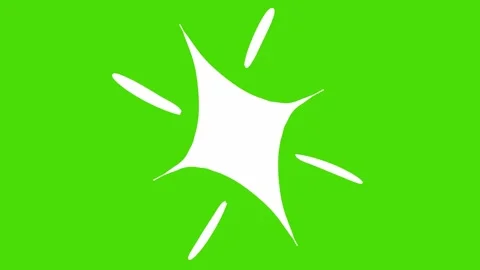 Animated Shining Star and Sparkle Pop-Up Effect on Green Screen, Glow Element Stock-Footage 320355880