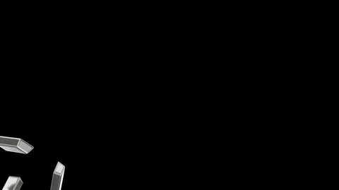 Animated shinning fine bars of silver flying from left to right in slow motion Stock Footage 85667066
