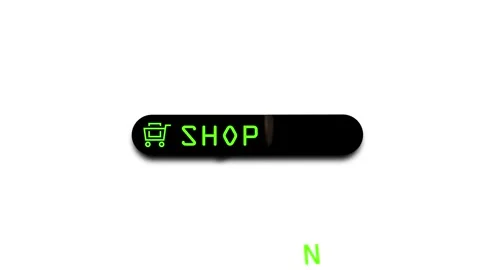 Animated shop now button on a white color background. Stock Footage 258217170