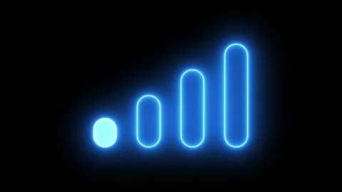 Animated signal strength indicator decreasing from full to empty Stock-Footage 328398614