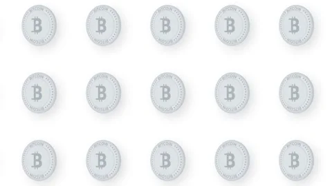 Animated Silver Bitcoin Cryptocurrency Coin Video Seamless Pattern Background 動画素材 157787193