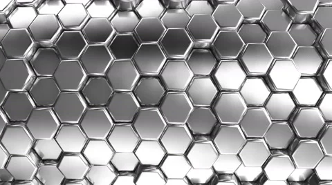 Animated Silver Honeycombs Stock Footage 66340206