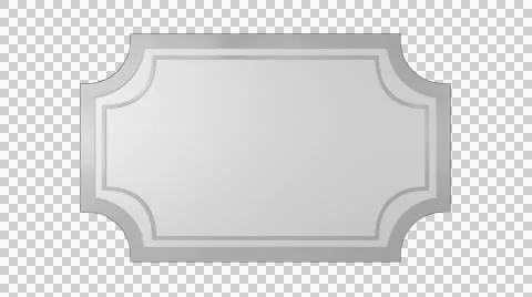 Animated Silver Vintage Label With Alpha 01 Видео 51780484