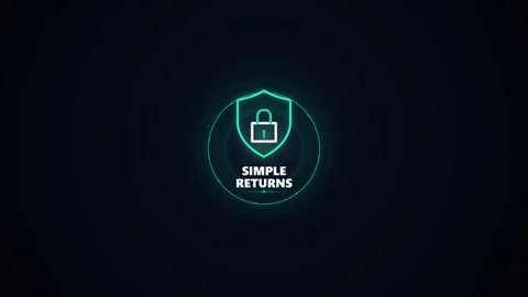 Animated simple returns trust badge for e commerce Stock-Footage 347431241