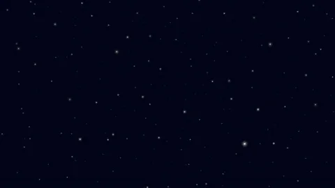Animated simple spinning black space background with stars. Night starry sky Stock Footage 234867830