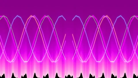Animated sine wave equalizer spectrum analyzer background for music visuali.. Stock Footage 335518647