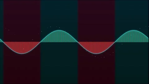 Animated sine wave motion graphic loop Stock Footage 345548834