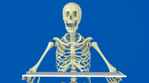 Animated skeleton for your message Video stock 12566563