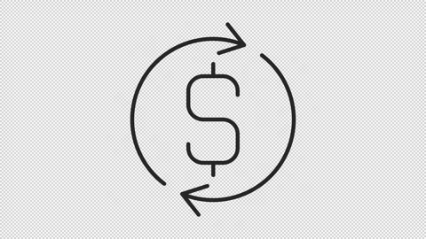 Animated skip payments line icon Stock Footage 320223520