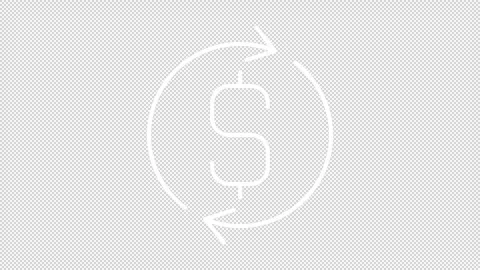 Animated skip payments white line icon Stock Footage 320226012