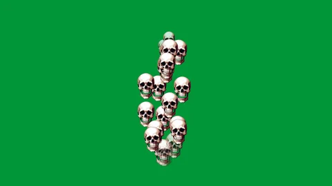 Animated skull Stock Footage 288570208
