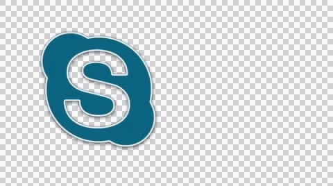 Animated skype logo icon sign for video or presentation Stock Footage 42571925