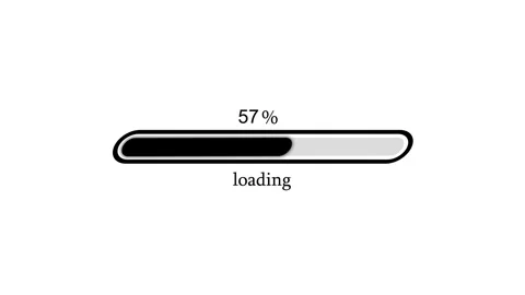 Animated Sleek Waiting Progress Bar, Minimal Loading Bar with Clean Animation Stock Footage 309965581